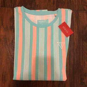Guess SS Crumley Striped Crew